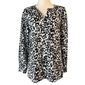 EDIT by Jeanne Beker Animal Print Blouse/Medium